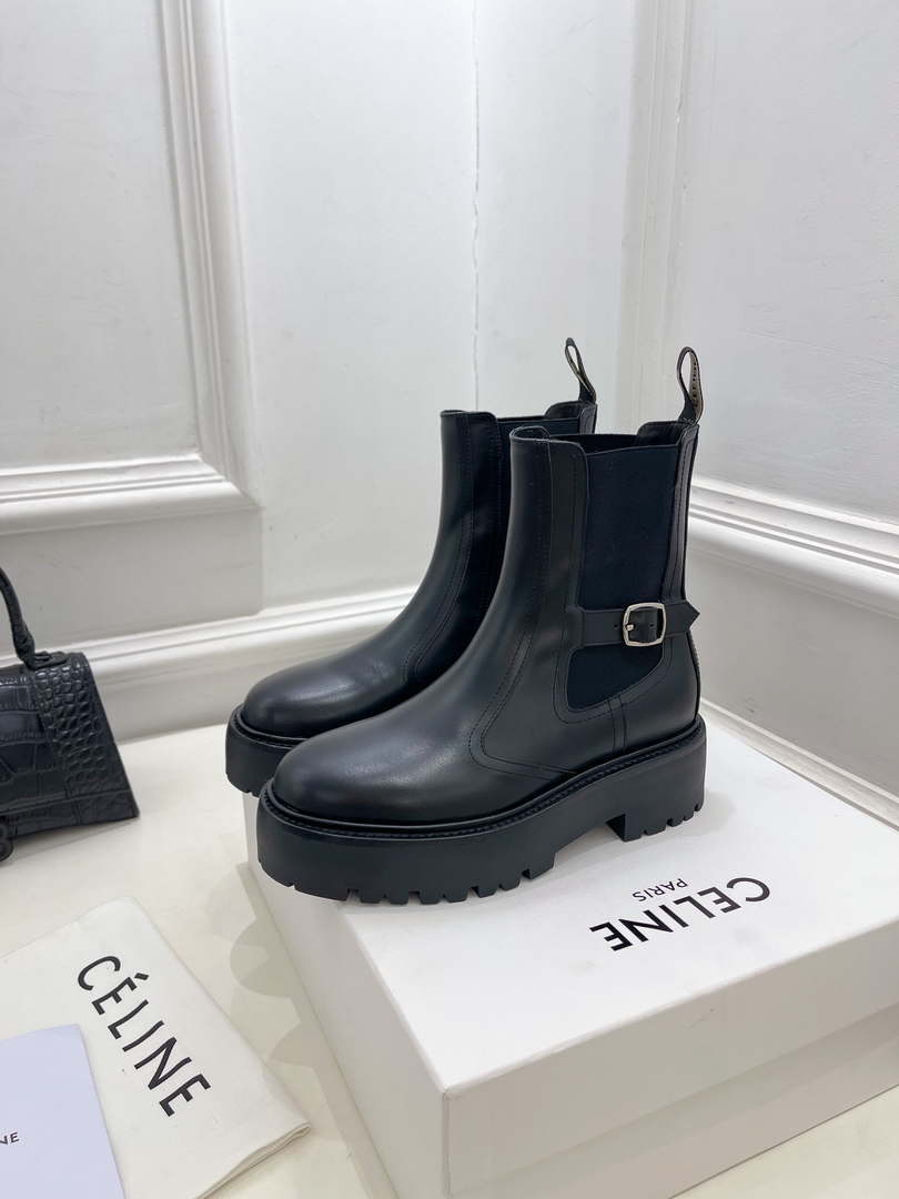 Celine Women Shoes 349823607C.38NO Celine Chelsea Booot in Calfshin 187423