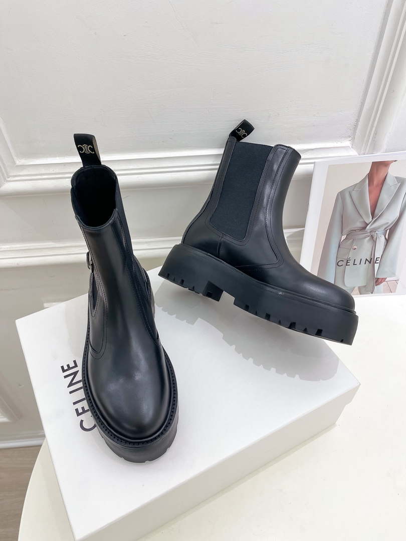Celine Women Shoes 349823607C.38NO Celine Chelsea Booot in Calfshin 187423