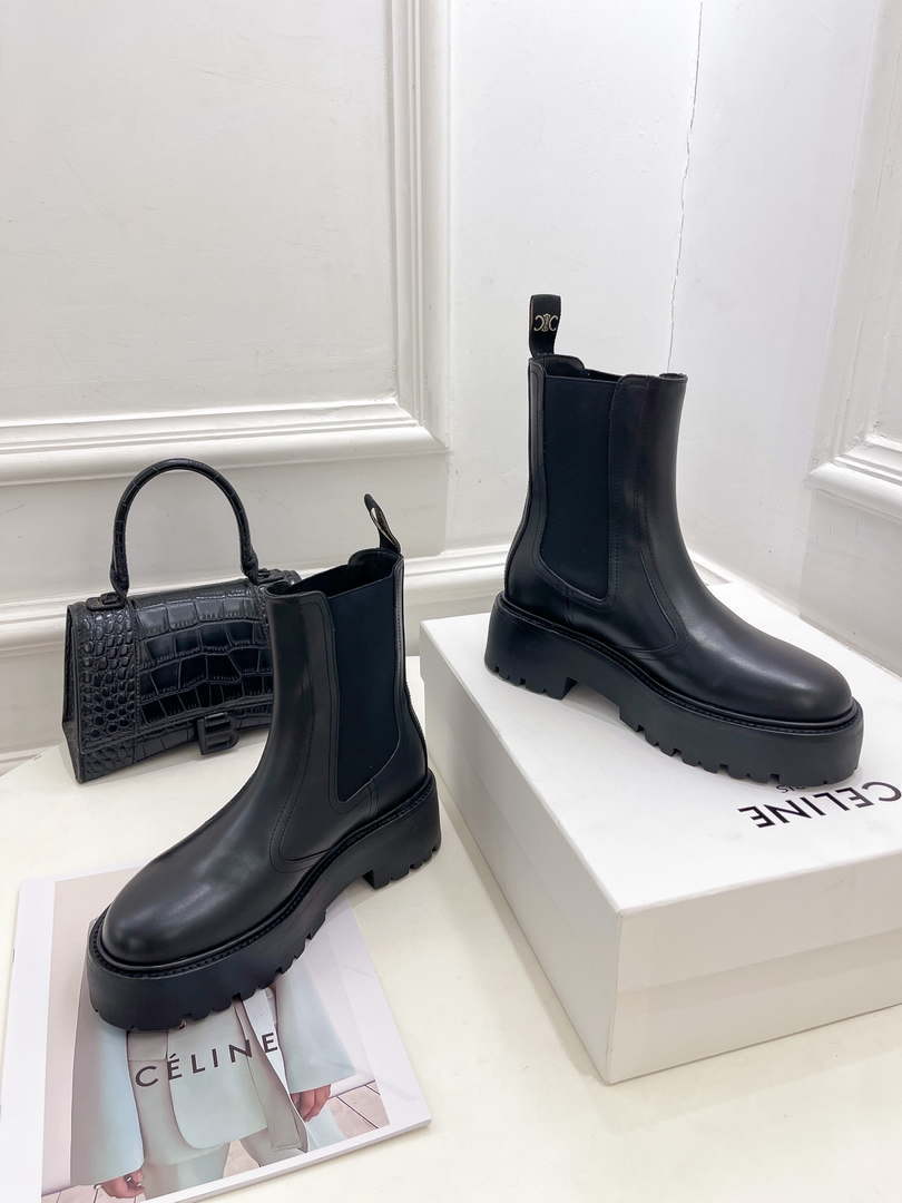 Celine Women Shoes 349823607C.38NO Celine Chelsea Booot in Calfshin 187423