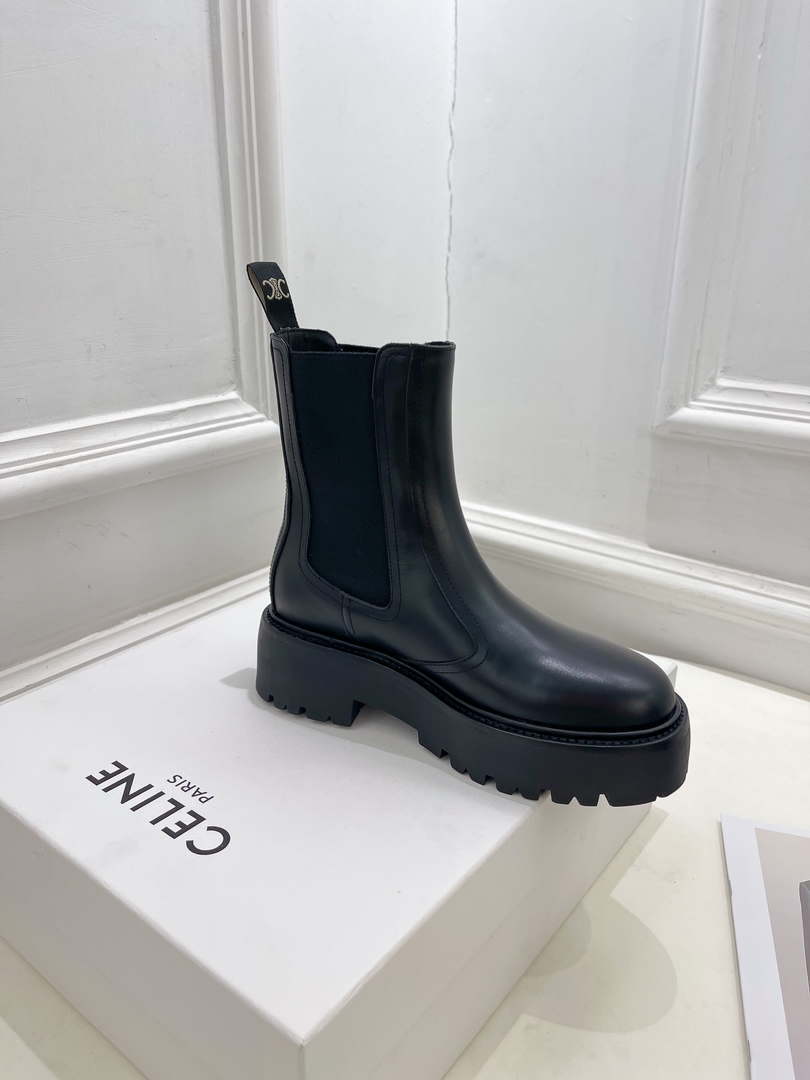 Celine Women Shoes 349823607C.38NO Celine Chelsea Booot in Calfshin 187423
