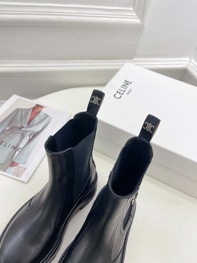 Celine Women Shoes 349823607C.38NO Celine Chelsea Booot in Calfshin 187423