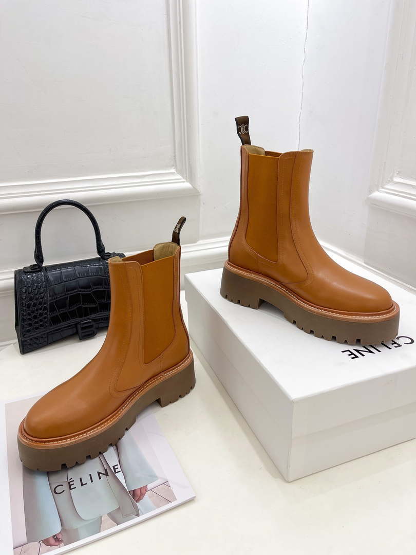 Celine Women Shoes 349823607C.38NO Celine Chelsea Booot in Calfshin 187424