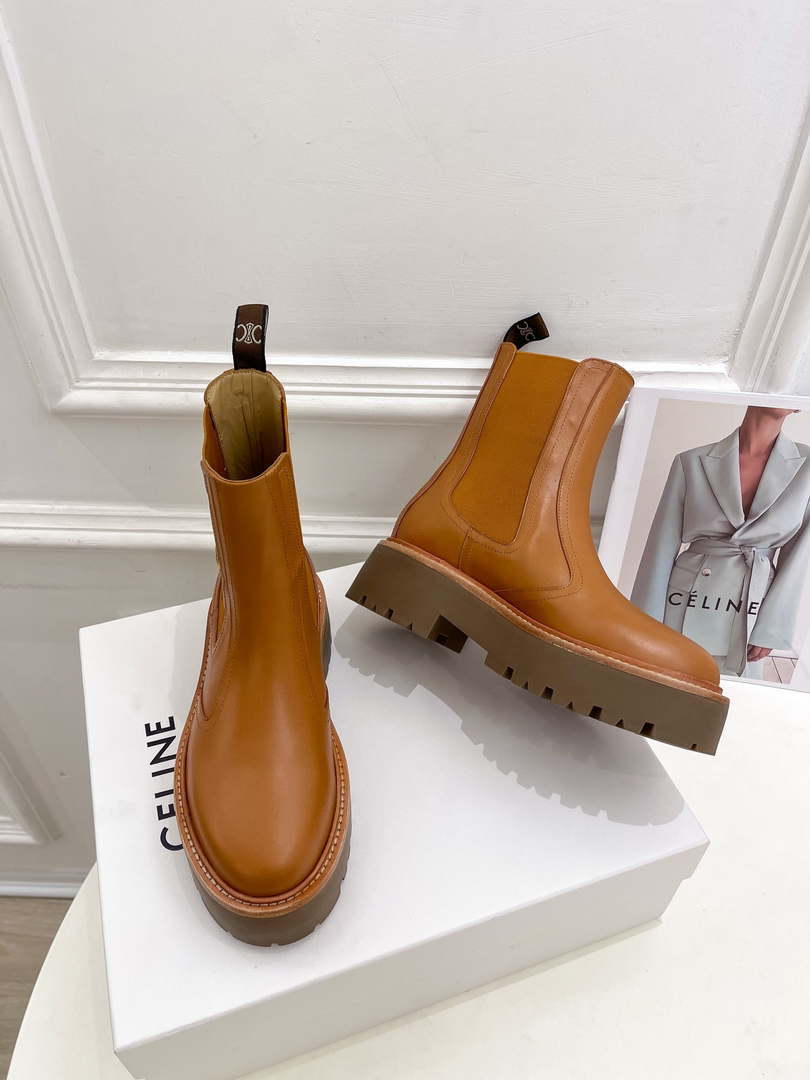 Celine Women Shoes 349823607C.38NO Celine Chelsea Booot in Calfshin 187424