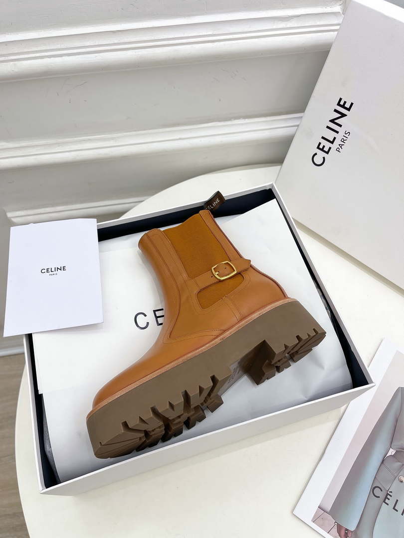 Celine Women Shoes 349823607C.38NO Celine Chelsea Booot in Calfshin 187424