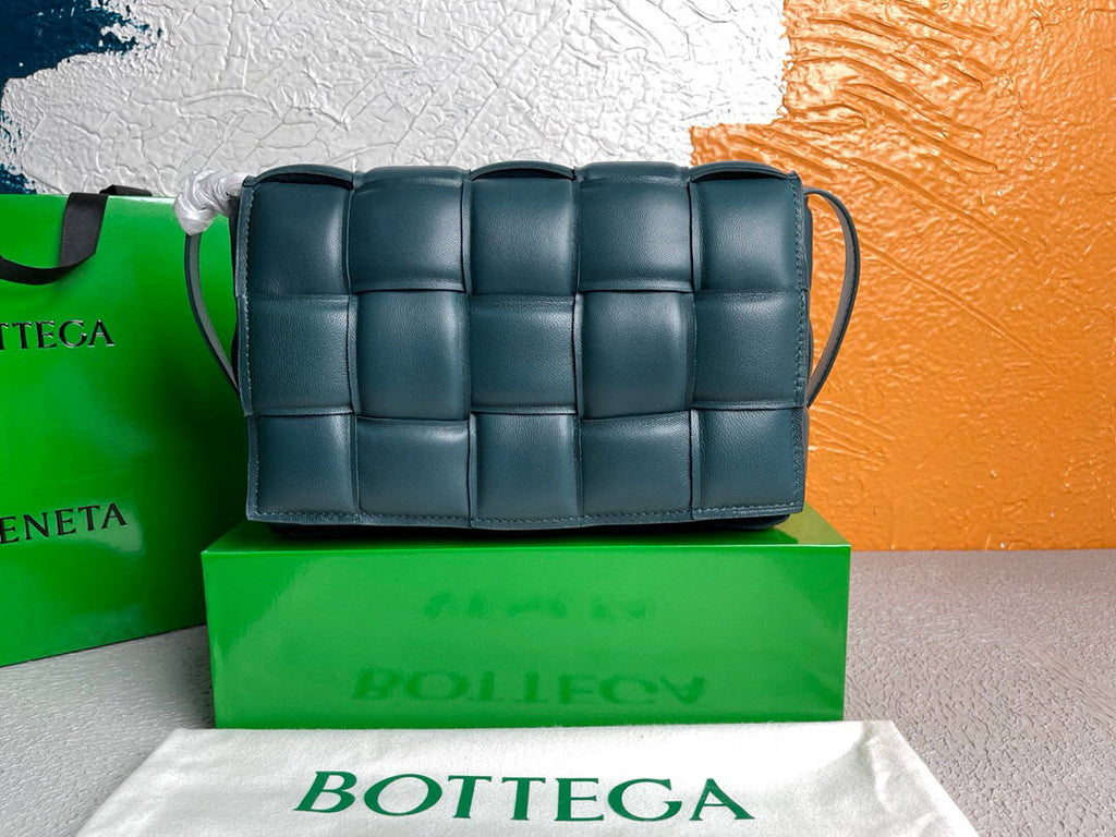 Bottega Veneta BV 20206 Padded Cassette 591970 Dark Green Silver