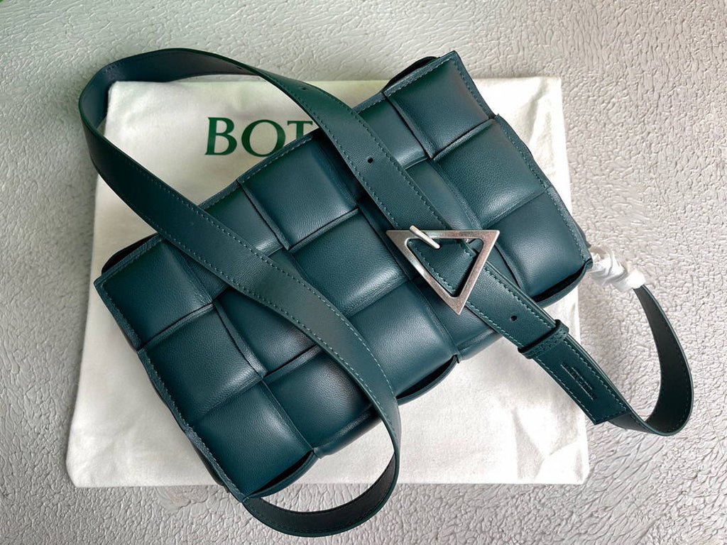 Bottega Veneta BV 20206 Padded Cassette 591970 Dark Green Silver