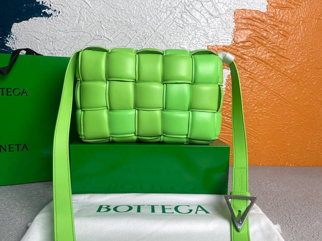 Bottega Veneta BV 591970 Padded Cassette 20206 Lemon Green Silver - Default Title - View 3
