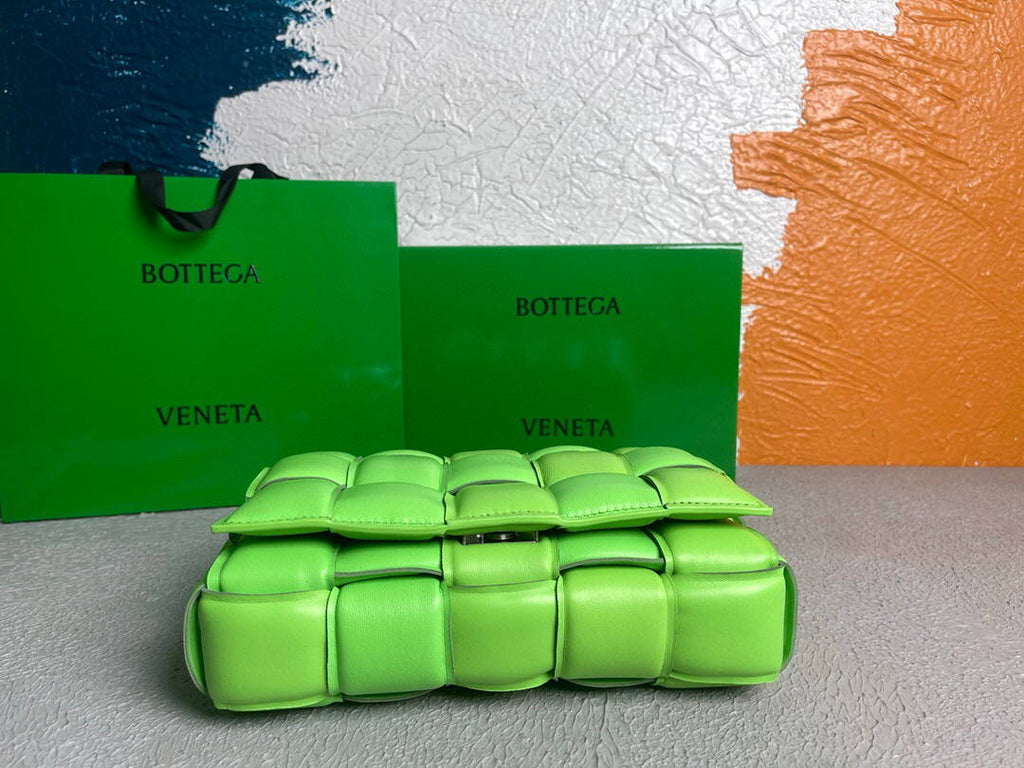 Bottega Veneta BV 591970 Padded Cassette 20206 Lemon Green Silver