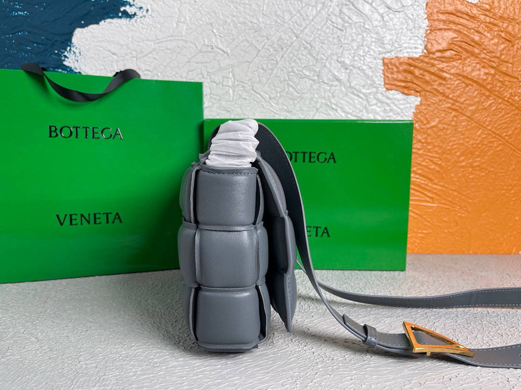 Bottega Veneta BV 20206 Padded Cassette 591970 Dark Grey Gold