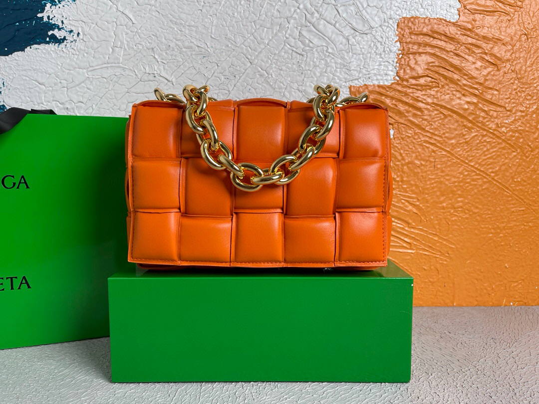 Bottega Veneta BV 20206 Chain Cassette 631421 Oragne Gold - Default Title - View 1