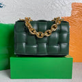 Bottega Veneta BV 20206 Chain Cassette 631421 Dark Green Gold - Default Title - View 1