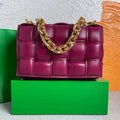 Bottega Veneta BV 20206 Chain Cassette 631421 Wine Red Gold - Default Title - View 1
