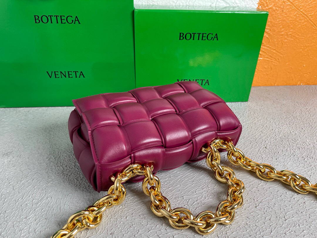 Bottega Veneta BV 20206 Chain Cassette 631421 Wine Red Gold - Default Title - View 6