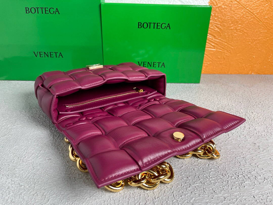 Bottega Veneta BV 20206 Chain Cassette 631421 Wine Red Gold - Default Title - View 7