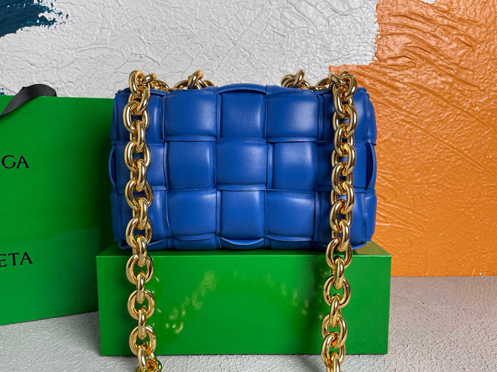 Bottega Veneta BV 20206 Chain Cassette 631421 Cobalt Gold