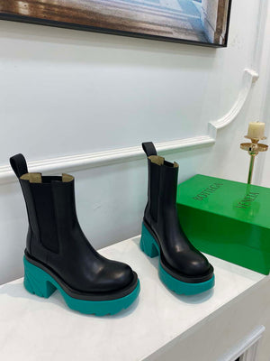 Bottega Veneta Women Shoes High-heeled Lug Short Boot Deep-green Flatform 192782 - 35 - View 8