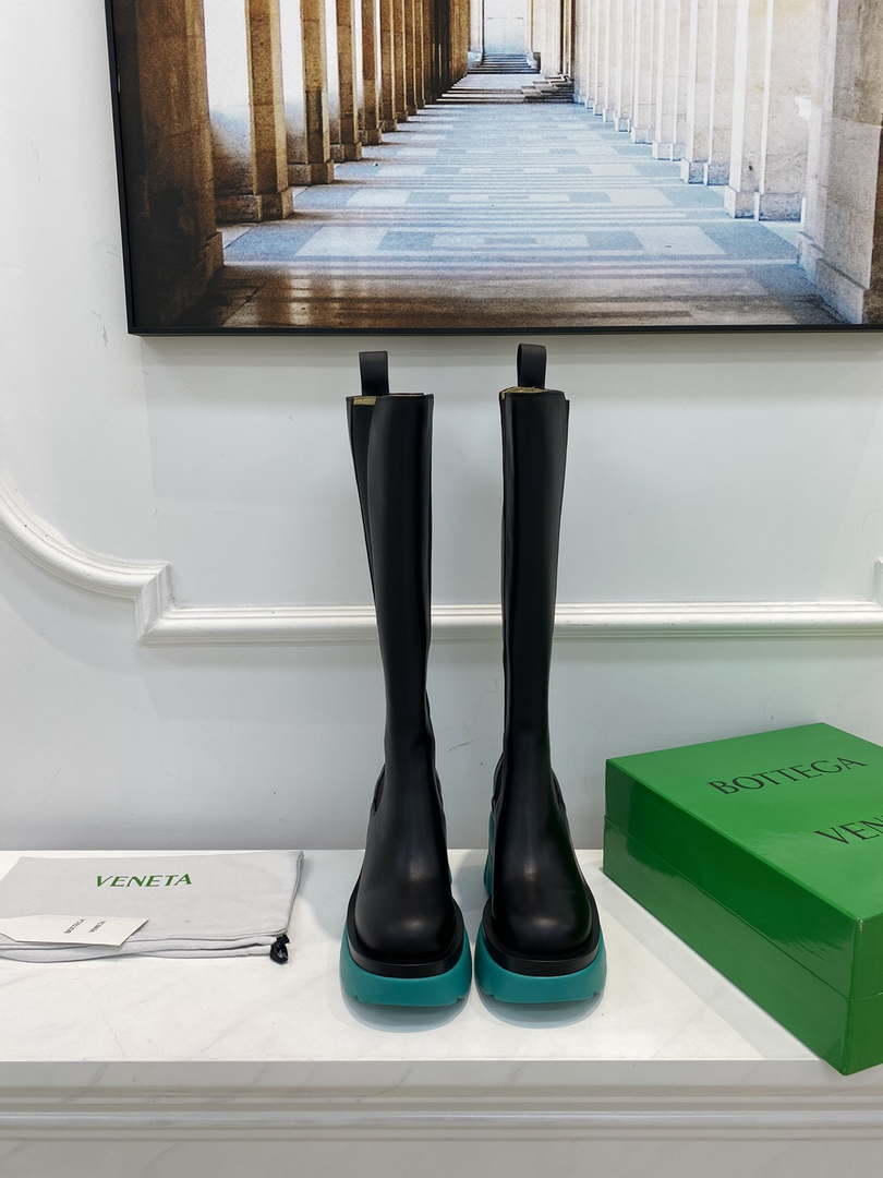 Bottega Veneta Women Shoes High-heeled Lug Boot Deep-green Flatform 192789 - 35 - View 1