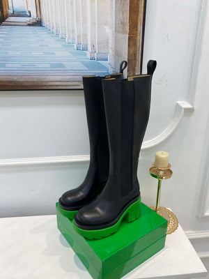 Bottega Veneta Women Shoes High-heeled Lug Boot Green Flatform 192792 - 35 - View 3