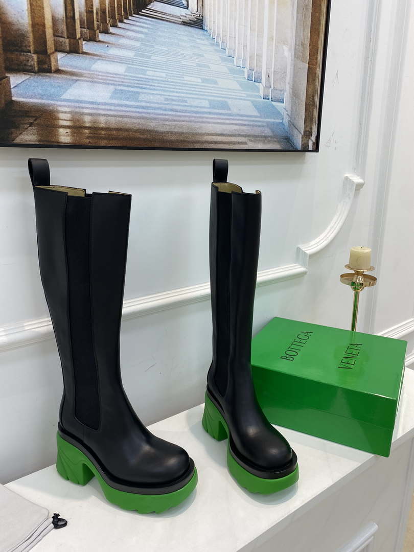 Bottega Veneta Women Shoes High-heeled Lug Boot Green Flatform 192792 - 35 - View 1