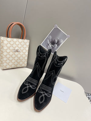 Celine Women Shoes Cuiser Boots in Painted Calfshin 189038 - 35 - View 1