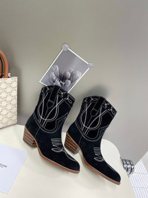 Celine Women Shoes Cuiser Boots in Painted Calfshin 189038 - 35 - View 7