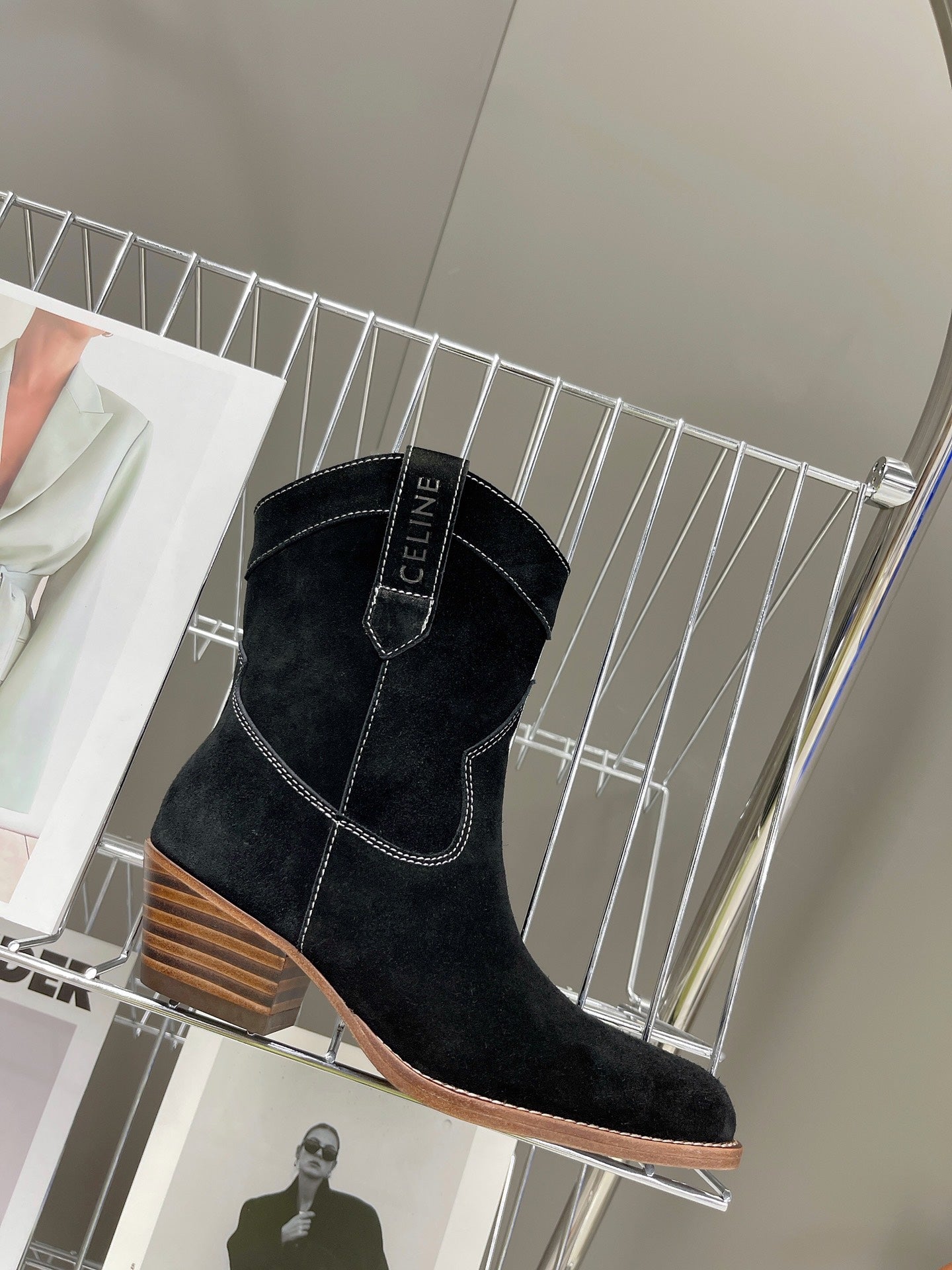 Celine Women Shoes Cuiser Boots in Painted Calfshin 189040