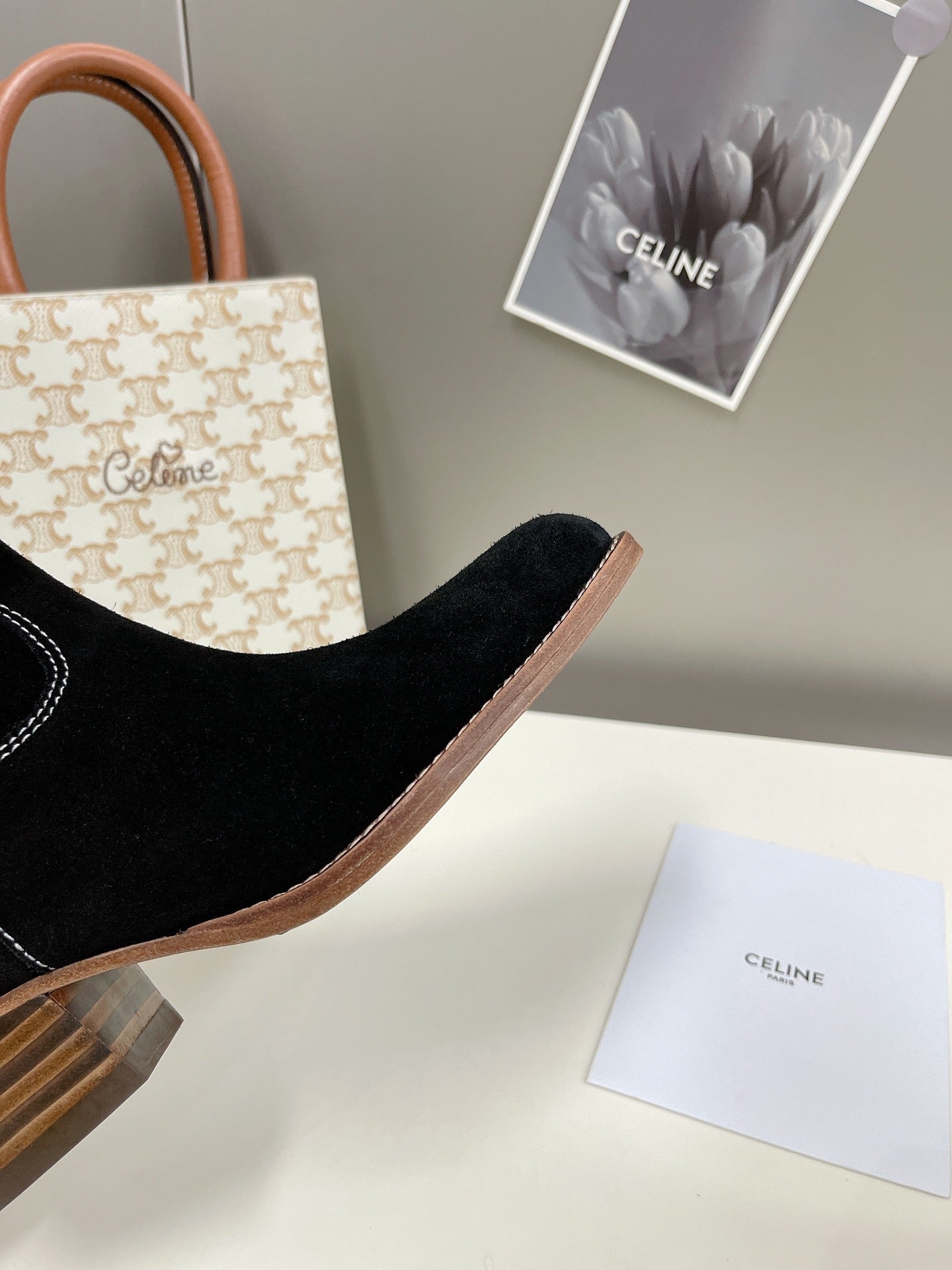 Celine Women Shoes Cuiser Boots in Painted Calfshin 189040