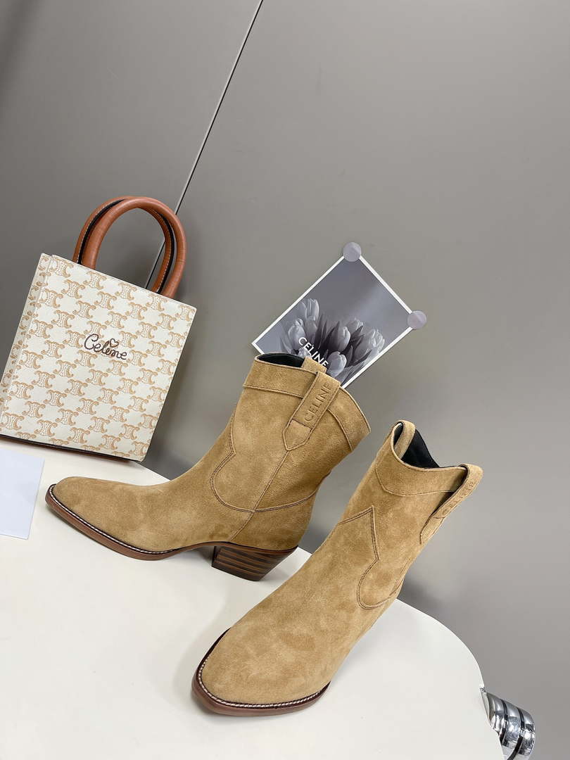 Celine Women Shoes Cuiser Boots in Painted Calfshin 189041