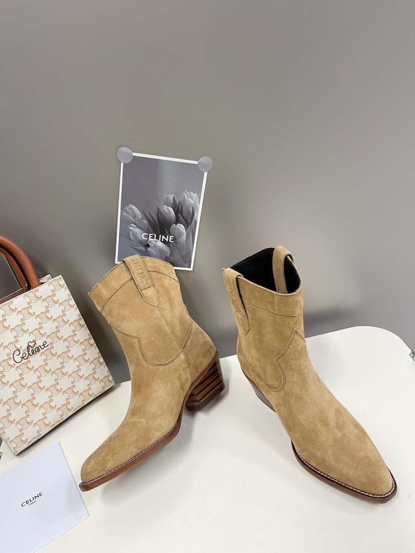 Celine Women Shoes Cuiser Boots in Painted Calfshin 189041