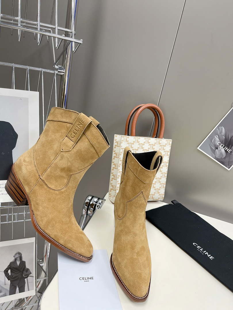 Celine Women Shoes Cuiser Boots in Painted Calfshin 189041