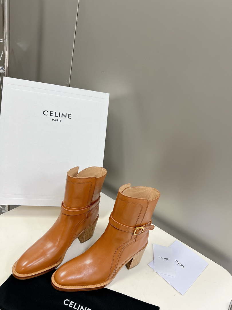 Celine Women Shoes 343413554C.38NO Margaret Chelsea Boot in Calfskin 188599