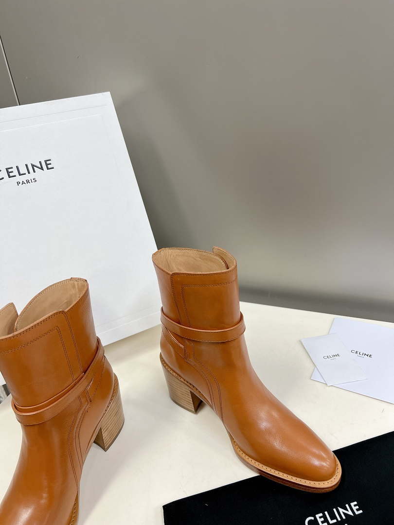 Celine Women Shoes 343413554C.38NO Margaret Chelsea Boot in Calfskin 188599