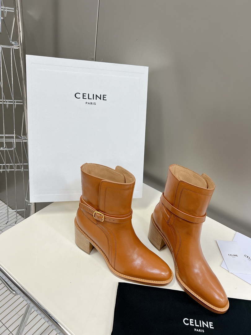Celine Women Shoes 343413554C.38NO Margaret Chelsea Boot in Calfskin 188599