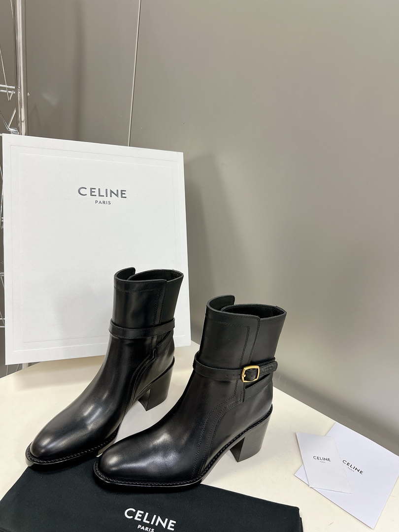 Celine Women Shoes 343413554C.38NO Margaret Chelsea Boot in Calfskin 188600