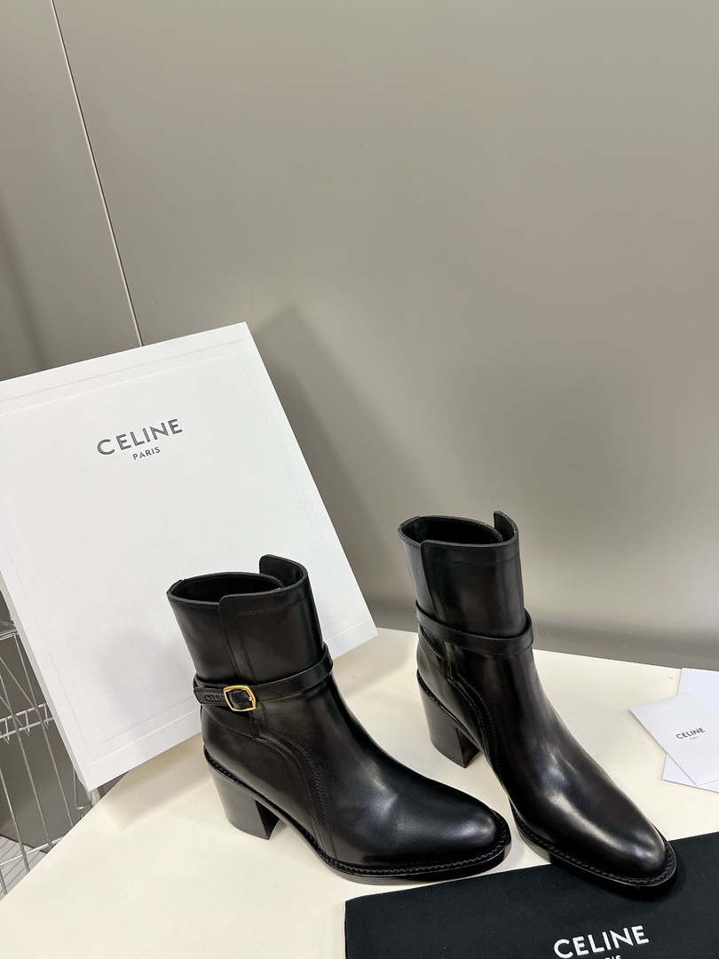 Celine Women Shoes 343413554C.38NO Margaret Chelsea Boot in Calfskin 188600