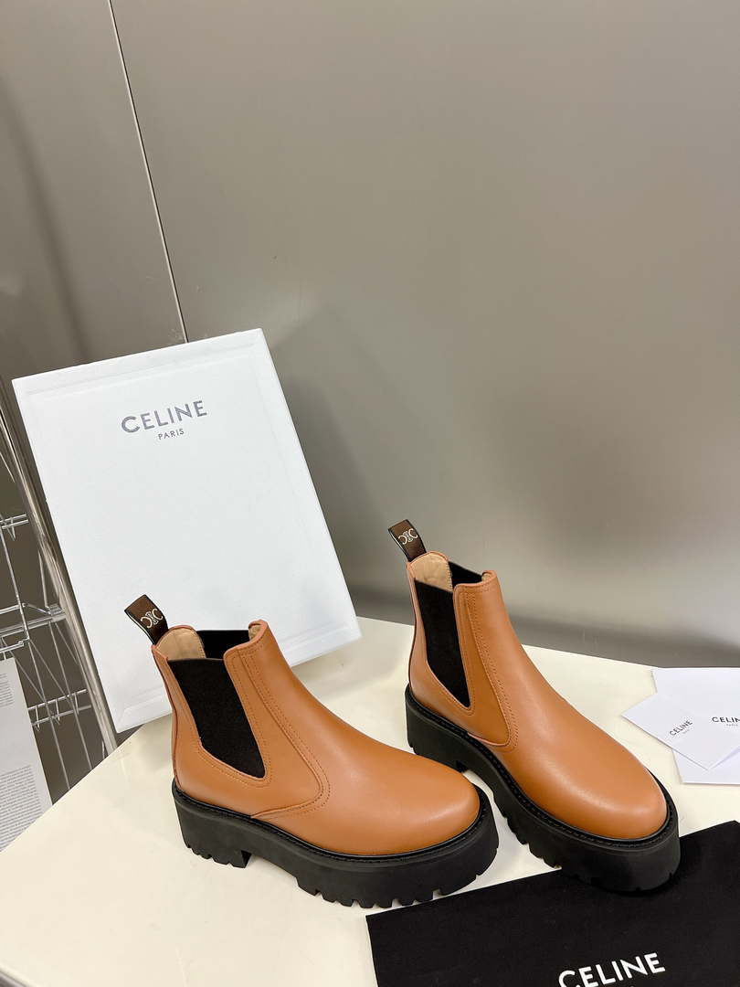 Celine Women Shoes 343413554C.38NO Margaret Chelsea Boot in Calfskin 188602