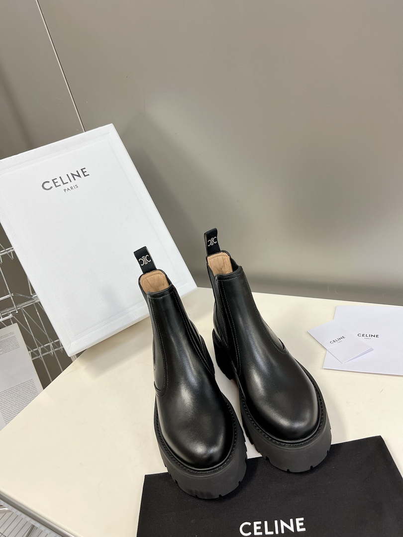 Celine Women Shoes 343413554C.38NO Margaret Chelsea Boot in Calfskin 188603 - 35 - View 1