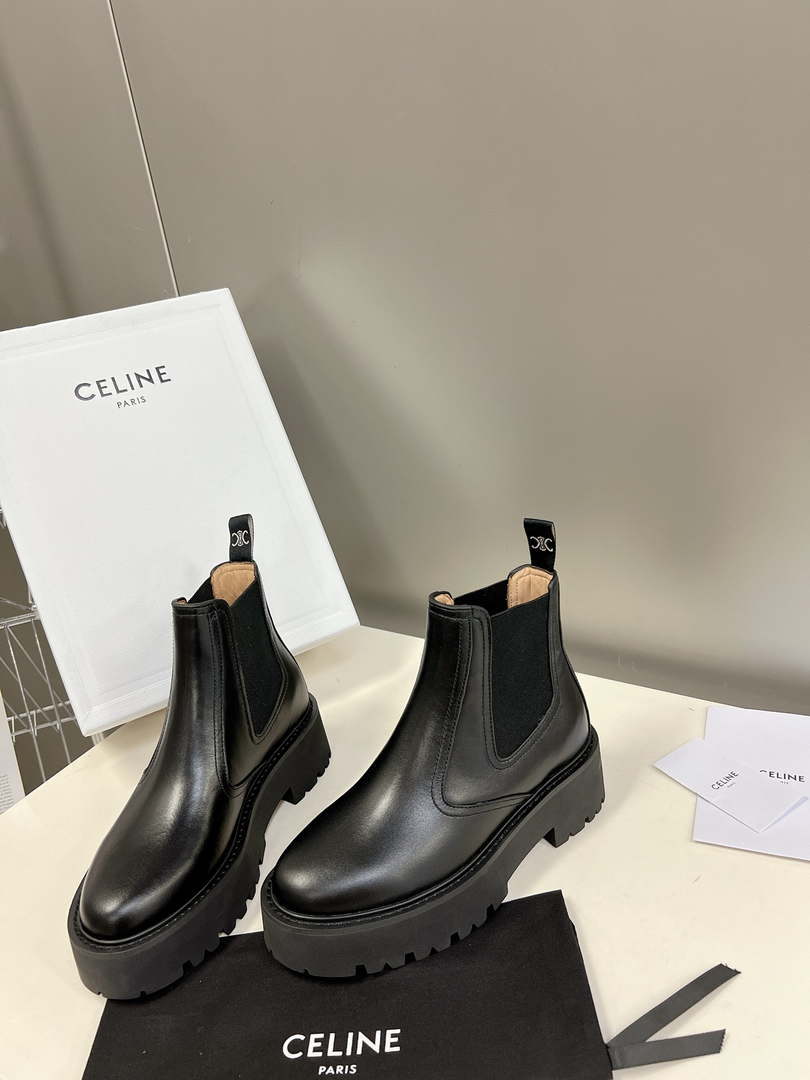 Celine Women Shoes 343413554C.38NO Margaret Chelsea Boot in Calfskin 188603