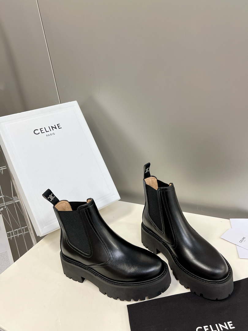 Celine Women Shoes 343413554C.38NO Margaret Chelsea Boot in Calfskin 188603
