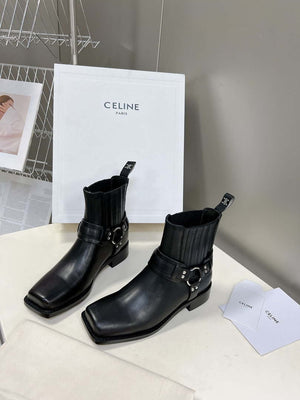 Celine Women Shoes 345873622C.38NO Celine Bilker Chelsea Boot In Polished Calfskin 191333 - 35 - View 6