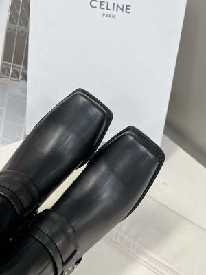 Celine Women Shoes 345873622C.38NO Celine Bilker Chelsea Boot In Polished Calfskin 191333 - 35 - View 2