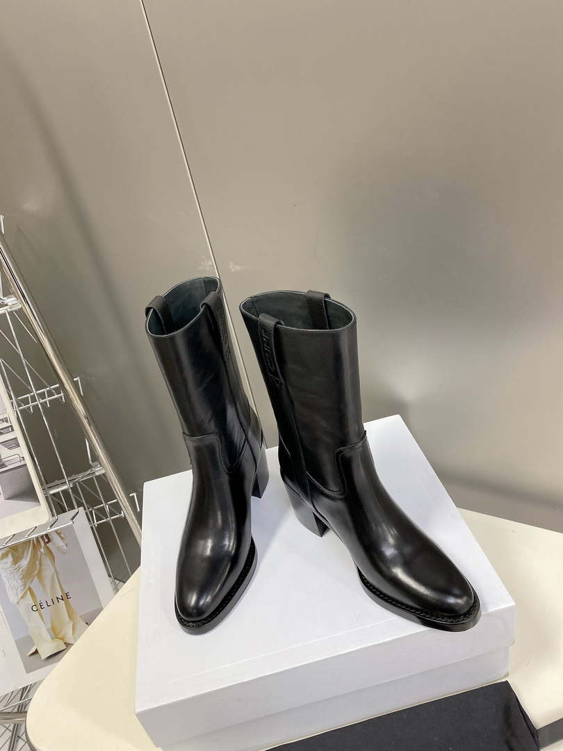 Celine Women Shoes 349113492C.04LU Mid Boot Celine Conde in Calfskintan 187823