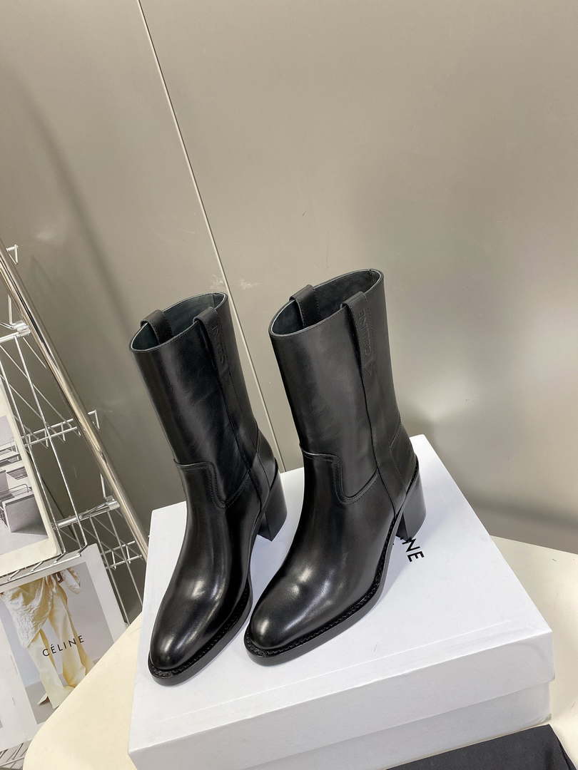 Celine Women Shoes 349113492C.04LU Mid Boot Celine Conde in Calfskintan 187823