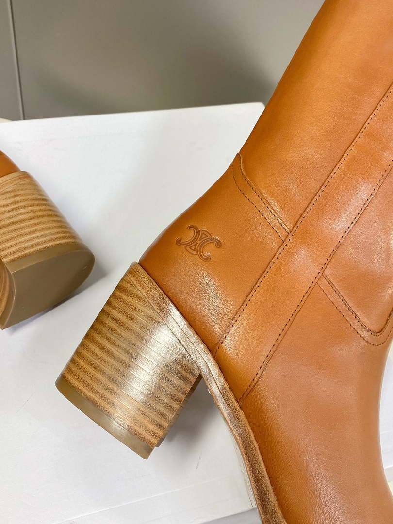 Celine Women Shoes 349113492C.04LU Mid Boot Celine Conde in Calfskintan 187824
