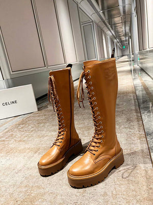 Celine Women Shoes Celine Buckled High Boot in Calfskin 189815 - 35 - View 1