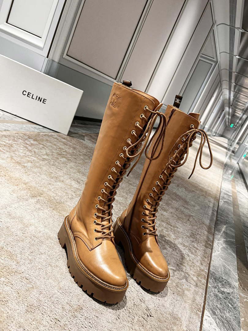 Celine Women Shoes Celine Buckled High Boot in Calfskin 189815