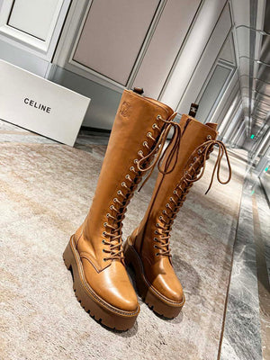 Celine Women Shoes Celine Buckled High Boot in Calfskin 189815 - 35 - View 4