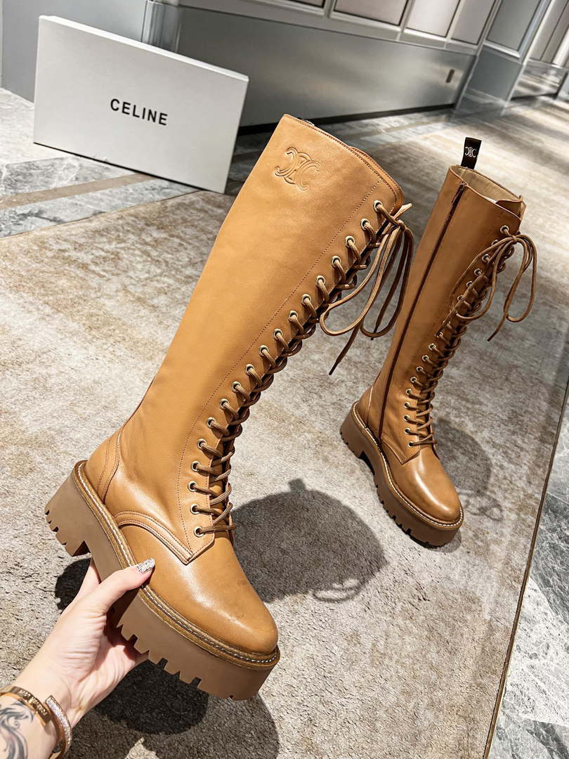 Celine Women Shoes Celine Buckled High Boot in Calfskin 189815
