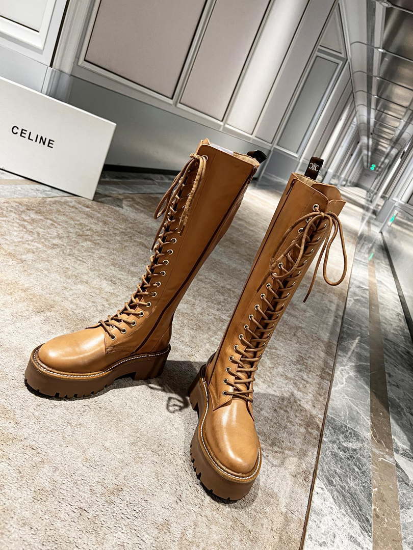 Celine Women Shoes Celine Buckled High Boot in Calfskin 189815