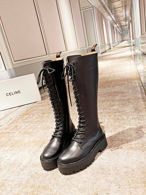 Celine Women Shoes Celine Buckled High Boot in Calfskin 189816 - 35 - View 1